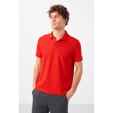 Tommy Life Kırmızı Standart Kalıp Basic Polo Yaka Erkek T-Shirt - 87748