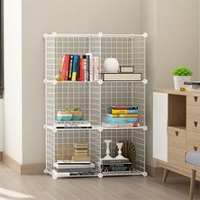 Decorelax Tel Küp Çok Amaçlı Organizer Raf Beyaz 33CM Mutfak, Oyuncak, Kiler, Depolama Rafı (Beyaz, 6'li)