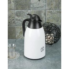 Spring 1,3 Litre Özel Cam Termos Ev ve Piknik Termosu (Beyaz)