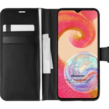 Samsung Galaxy A04E Için Kılıf Delux Leather Wallet Siyah [galaxy A04E ile Uyumlu Kılıf - Siyah]