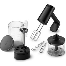 5000 Serisi Güçlü El Mikser Seti 500W, El Blender Aparatı, Doğrayıcı Aparatı, Ölçekli Akıllı Saklama Kabı, 5 Hız Ayarı ve Turbo, HR3781/20
