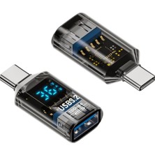 Revolution Type C To USB 3.2 Dönüştürücü 36W Hızlı Şarj 10GBPS Veri Transferi Dijital Ekran Otggm