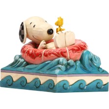 Shore Peanuts Snoopy Yazma Minyatür Heykelcik 7 5 cm Çok Renkli