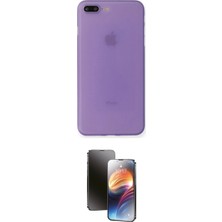 Marsilyan™- iPhone 7 Plus Kılıf Yadigar Yansıma Serisi - Siyah 3D Antistatik Mat Seramik Nano Ekran Koruyucu
