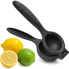 Döküm Limon Sıkacağı Siyah Metal Narenciye Sıkacağı - Manuel Limon Mandalina ve Portakal Sıkacağı - Limon Presi Büyük Boy Sıkacak - Metal El Limon Sıkacağı
