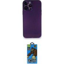 Marsilyan™- iPhone 14 Pro Max Kılıf Yadigar Yansıma Serisi - Siyah 18D Cam Ekran Koruyucu