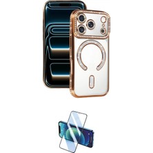 Marsilyan™- iPhone 17 Pro Max Kılıf Zirve Doku Prime - Siyah 3D Antistatik Cam Ekran Koruyucu