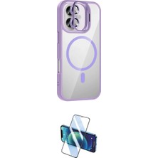 Marsilyan™- iPhone 16 Plus Kılıf Yadigar Asil Koleksiyonu - Siyah 3D Antistatik Cam Ekran Koruyucu