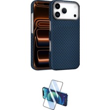 Marsilyan™- iPhone 17 Pro Max Kılıf Doruk Serisi - Siyah 3D Antistatik Cam Ekran Koruyucu