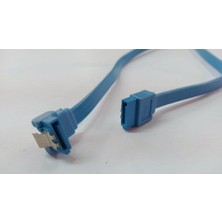 Mykablo SATA Klipsli 90 Derece DATA Kablosu Mavi 50 cm