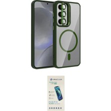 Marsilyan™- Galaxy S24 Fe Kılıf Yadigar Asil Koleksiyonu - Şeffaf Pasifik Cam Ekran Koruyucu