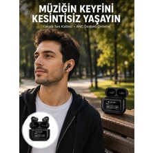 Marsilyan Kulak Içi Bluetooth Kulaklık Ekranlı Müzik Dinleme Çağrı Cevaplama Siyah Yeni Nesil