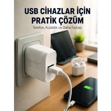 Marsilyan 12W USB Şarj Adaptörü 5V 2.4A Hızlı ve Güvenli Şarj Başlığı