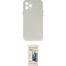 Marsilyan™- iPhone 12 Pro Kılıf Yadigar Yansıma Serisi - Siyah 6d Mat Seramik Hayalet Nano Ekran Koruyucu