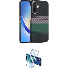 Marsilyan™- Galaxy A17 5g Kılıf Doruk Serisi - Siyah 3D Antistatik Cam Ekran Koruyucu