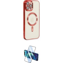 Marsilyan™- iPhone 12 Pro Max Kılıf Nova Işık Özel Seri - Siyah 3D Antistatik Cam Ekran Koruyucu