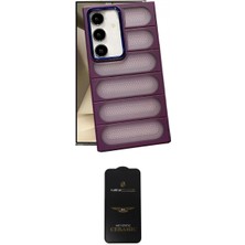 Marsilyan™- Galaxy S24 Plus Kılıf Yadigar Doku Özel Seri - Siyah 6d Antistatik Mat Seramik Hayalet Nano Ekran Koruyucu