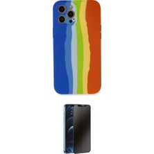 Marsilyan™- iPhone 12 Pro Kılıf Yadigar Çizgi - Siyah 3D Antistatik Hayalet Cam Ekran Koruyucu