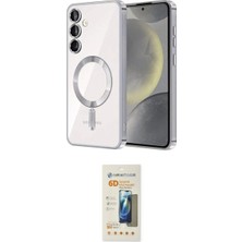 Marsilyan™- Galaxy S23 Plus Kılıf Nova Işık Özel Seri - Siyah 6d Mat Seramik Hayalet Nano Ekran Koruyucu