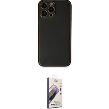 Marsilyan™- iPhone 13 Pro Max Kılıf Yadigar Klasik - Siyah Bilvis 3D Mat Cam Ekran Koruyucu