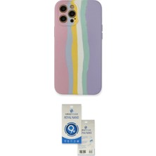 Marsilyan™- iPhone 12 Pro Max Kılıf Yadigar Çizgi - Şeffaf Royal Nano Ekran Koruyucu