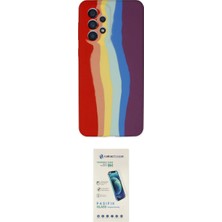 Marsilyan™- Galaxy A73 5g Kılıf Yadigar Çizgi - Şeffaf Pasifik Cam Ekran Koruyucu