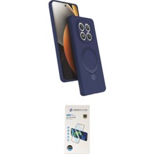 Marsilyan™- Redmi Note 15 Pro 5g Kılıf Iz Işık Koleksiyonu - Siyah 3D Antistatik Cam Ekran Koruyucu