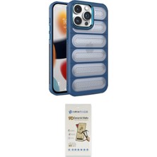 Marsilyan™- iPhone 14 Pro Kılıf Yadigar Doku Özel Seri - Siyah Mat Seramik Nano Ekran Koruyucu