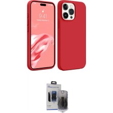 Marsilyan™- iPhone 15 Pro Max Kılıf Kozmos Yansıma Özel Seri - Siyah Vanessa Magic Hayalet Cam