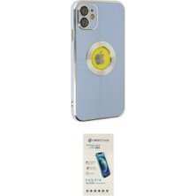 Marsilyan™- iPhone 12 Kılıf Iz Form Serisi - Şeffaf Pasifik Cam Ekran Koruyucu