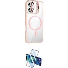 Marsilyan™- iPhone 16 Plus Kılıf Yadigar Asil Koleksiyonu - Siyah 3D Antistatik Cam Ekran Koruyucu