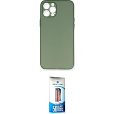 Marsilyan™- iPhone 12 Pro Max Kılıf Yadigar Yansıma Serisi - Siyah 5d Eko Cam Ekran Koruyucu