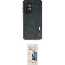 Marsilyan™- Galaxy A73 5g Kılıf Doruk Asil Koleksiyonu - Siyah 6d Mat Seramik Hayalet Nano Ekran Koruyucu