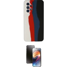 Marsilyan™- Galaxy A73 5g Kılıf Yadigar Çizgi - Siyah 3D Antistatik Mat Seramik Nano Ekran Koruyucu