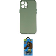 Marsilyan™- iPhone 12 Pro Max Kılıf Yadigar Yansıma Serisi - Siyah 18D Cam Ekran Koruyucu
