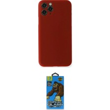 Marsilyan™- iPhone 11 Pro Max Kılıf Yadigar Yansıma Serisi - Siyah 18D Cam Ekran Koruyucu