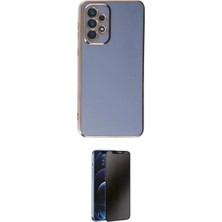 Marsilyan™- Galaxy A73 5g Kılıf Yankı Serisi - Siyah 3D Antistatik Hayalet Cam Ekran Koruyucu