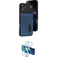 Marsilyan™- iPhone 17 Pro Max Kılıf Yörünge Işık Serisi - Siyah 3D Antistatik Cam Ekran Koruyucu