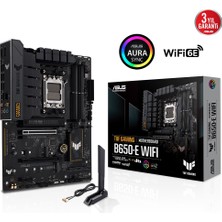 ASUS TUF GAMING B650-E WIFI AMD B650 AM5 DDR5 8000 DP HDMI 3x M2 USB3.2 WiFi 6E + BT AURA RGB 2.5Gbit LAN ATX