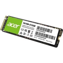 Acer FA100 512GB M.2 PCIe SSD 3300MB Okuma Hızı 2300MB Yazma Hızı ile Yüksek Performans