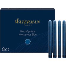 Waterman Kartuş, 8'li Kutu, Siyah/mavi