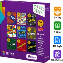 TÜZDER Yayınları 5+ Yaş 9'Lu Set | IQ, Dikkat ve Yetenek Geliştiren Kitaplar Serisi
