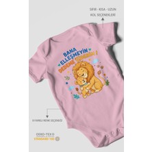 Morivo Kids Bana Elleşmeyin Dedemle Giderim Kısa Kollu Bebek Body %100 Pamuk