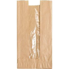 Pencereli Kraft Baget Ekmek Fırın Kese Kağıdı - Orta Boy - 15 x 41 Cm. - 0.510 Kg. - Paket