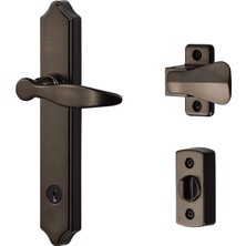 Security Sallanan Kapılar Için Sürgü Kilitli Kapı Kolu Yağlanmış Bronz 4 Parçalı Set