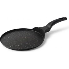 27 cm Döküm Granit Krep Tavası Yanmaz Yapışmaz Kaplama Eşit Isı Dağılımlı Ince Krep ve Pankek Tavası (Krep Tavası)