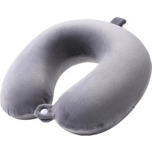 Seyahat Yastığı Boyun Destekli Taşınabilir ve Ergonomik Tasarım Uçak Araba ve Yolculuklar Için Ideal Gri