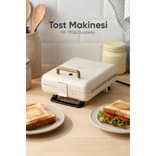 Fr TM26 Duobello Tost ve Izgara Makinesi | 4 Dilim Tam Açılır | Çıkarılabilir Yapışmaz Plaka