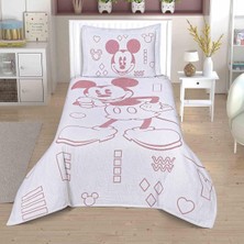 Taç 1000037693 Disney Mickey Mouse Lisanslı Jakar Yatak Örtüsü Çok Renkli