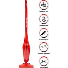 Fantom Hamarat P-1500 Toz Torbasız Elektrikli Süpürge Kırmızı 